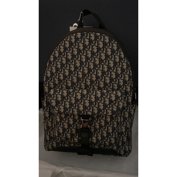 Dior Explorer Backpack Beige & Black Dior Oblique Jacquard C - Picture 4 of 12